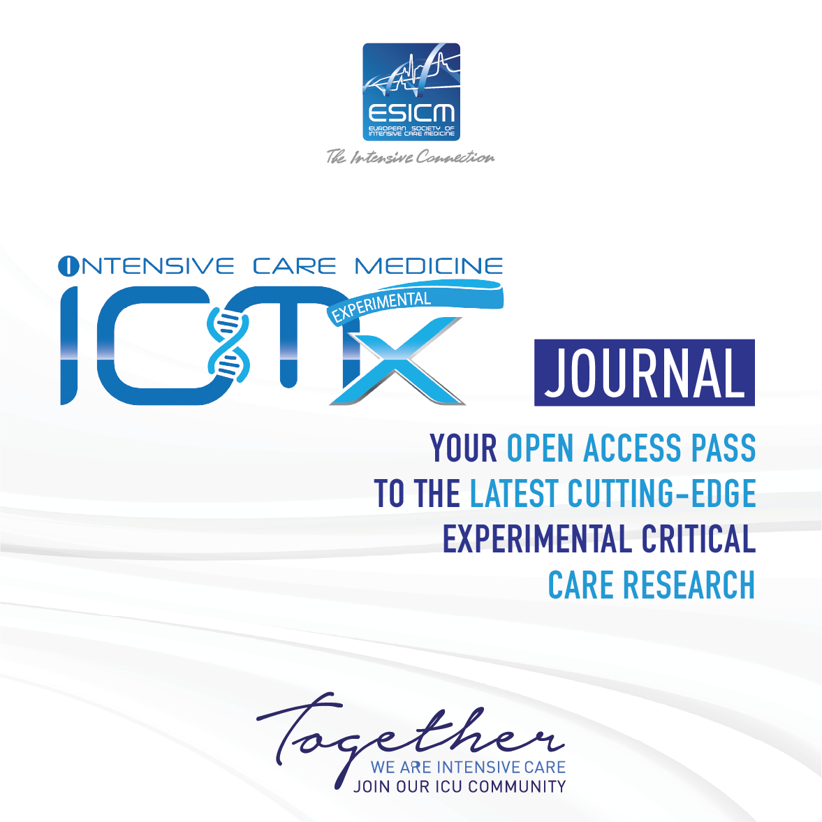 New ESICM member discount code for publication in ICMx Journal