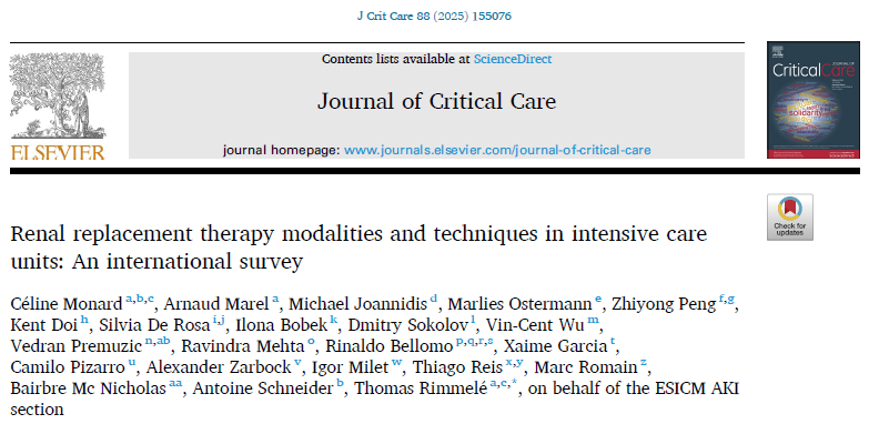Renal replacement therapy modalities and techniques in...