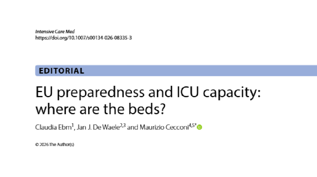 New Publication | EU Preparedness and ICU...